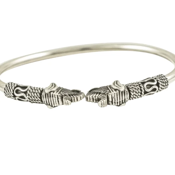 Elephant Twins Bangle<br><p class="subhedi">Sterling Silver</p> - Image 3