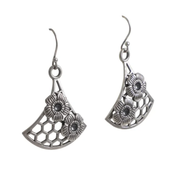 Golda Earrings Pair <br><p class="subhedi">Sterling Silver</p> - Image 2