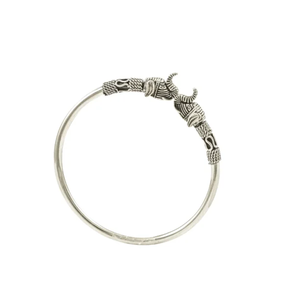 Elephant Twins Bangle<br><p class="subhedi">Sterling Silver</p>