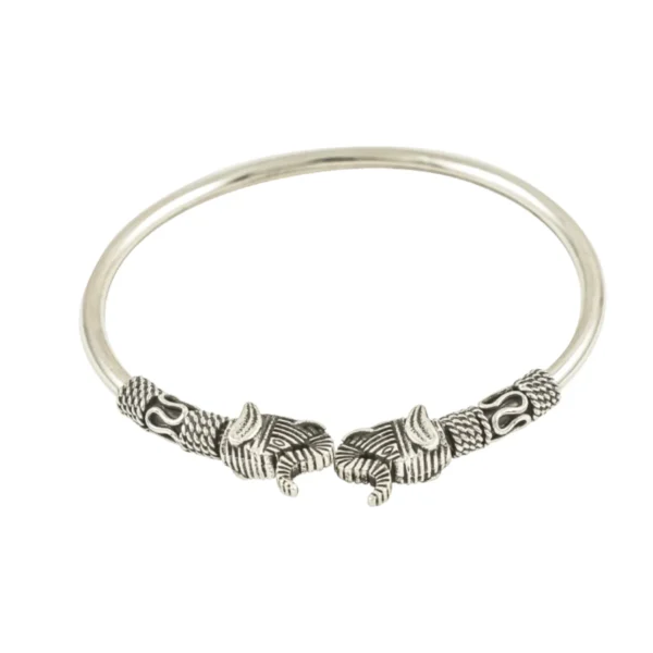 Elephant Twins Bangle<br><p class="subhedi">Sterling Silver</p> - Image 2